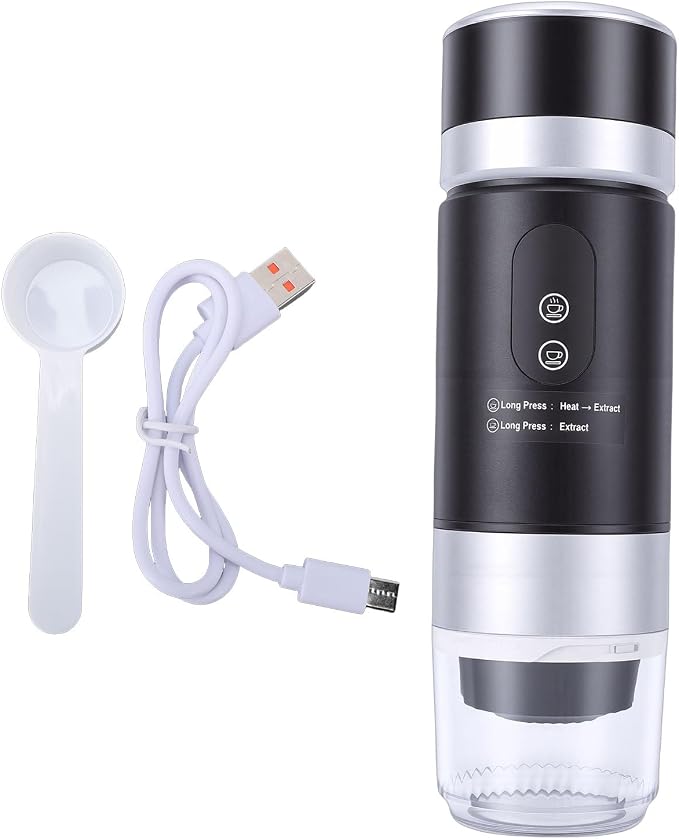 Sonew Portable Coffee Machine with 20 Bar Pressure – Handheld Maker for Camping, Travel & Office Use – Compatible with Ground Coffee & Capsules – Dual 7500mAh Rechargeable Batteries – - Image 6