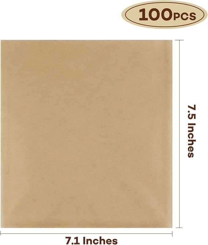 Bakery Bags Visible Dessert Bags with Window, Greaseproof Heat Seal Kraft Paper, Suitable Baked Goods Packaging for Donuts, Bakery Snacks, Sandwiches, Sandies, Cookies (S-100PCS, Brown) - Image 2