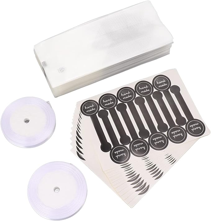 ZJchao 150Pcs Baking Package Bags with Translucent Design and Accessories for Gift Wrapping and Decoration - Image 5