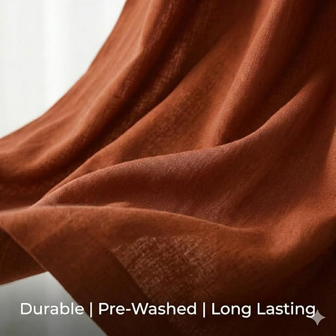Urban Villa Cotton Grommet Curtains 52x96 (2 Panels) Orange - Image 8