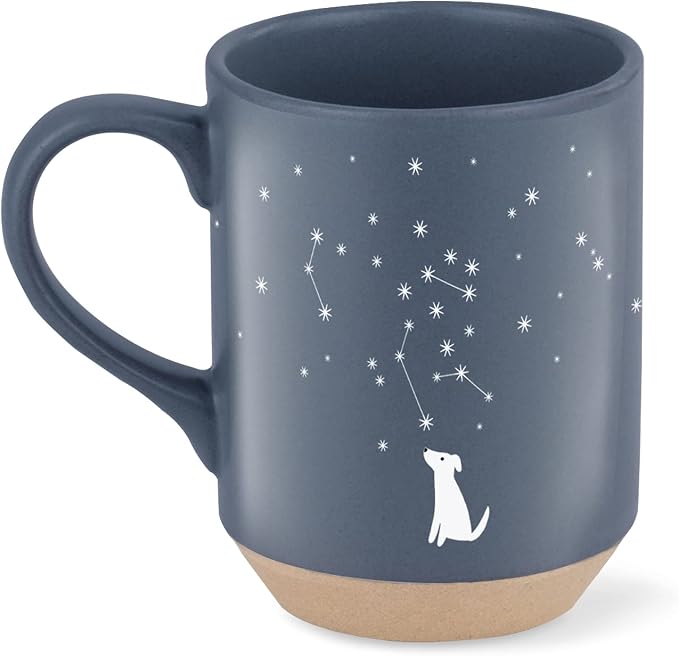 Fringe Studio Celestial Dog Stoneware Mug, 12 fl oz, Navy, 429017 - Image 3