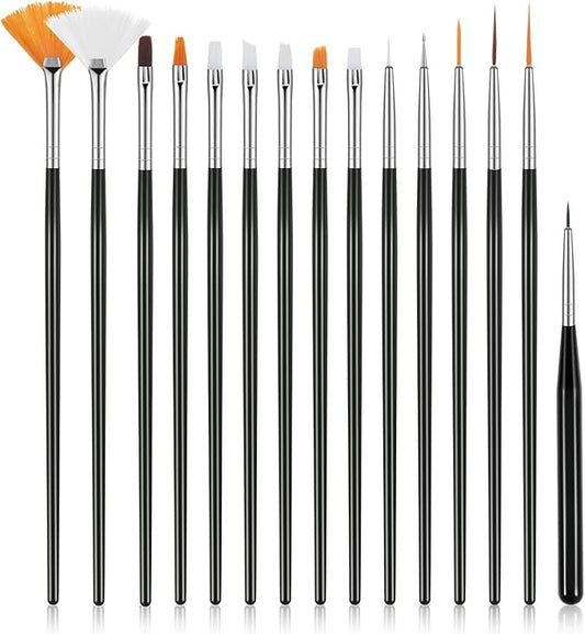30 pcs Cake Painting Brushes, Cake Decorating Brushes Food Paint Brush Fondant Sugar DIY Tools Set Cake Decorating Tools Cookie Brushes Set Stocking Stuffers for Bakers(Black)