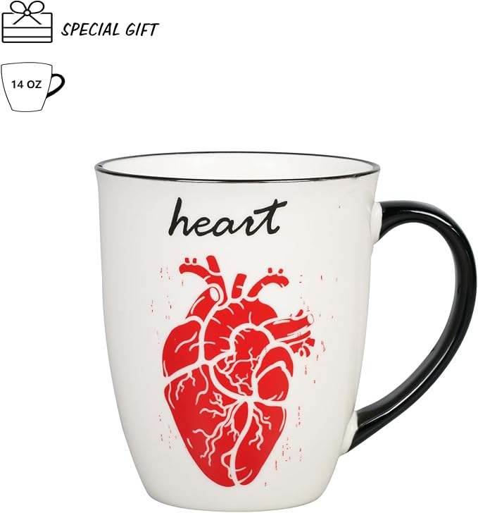 Ceramic Color Changing Mug Birthday Gifts for Men Women Heat Changing Coffee Mug Cup with Heart 16 oz - Image 2