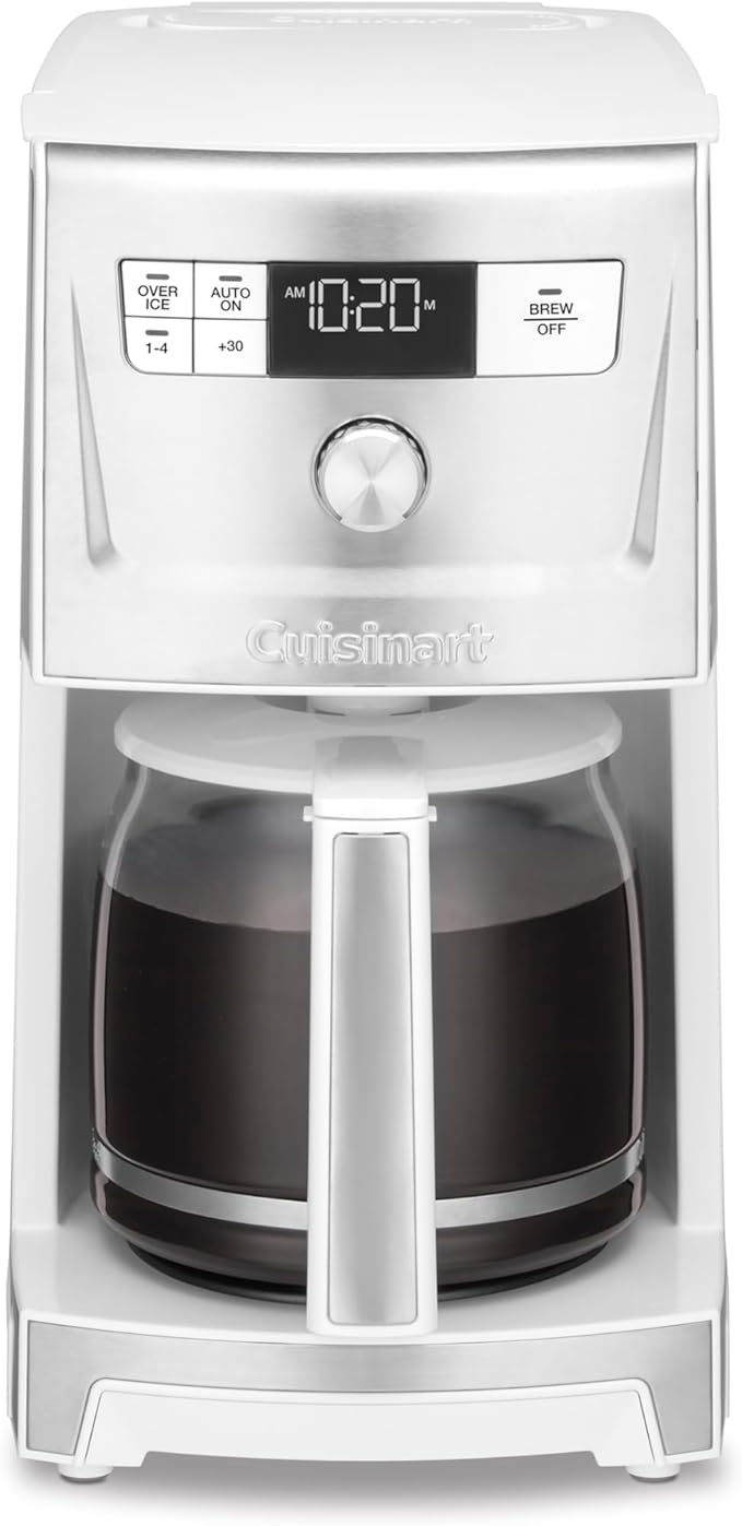 Cuisinart Coffee Maker, 14-Cup PerfecTemp Programmable Coffee Machine Glass Carafe with 1-4 Cup Setting, Brew Strength Control, Brew Pause, and Over Ice Function, White, DCC-3500W by Cuisinart