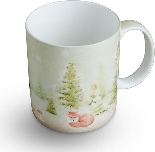Maison d' Hermine Coffee Mug with Handles Tea Cups (12 Ounce, Pack of 1) | Fine Bone China Coffee Mugs for Hot Beverages Cappuccino Latte Home Restaurant Spring Summer -Winter Morning - Veluwezoom by MaisondHermine