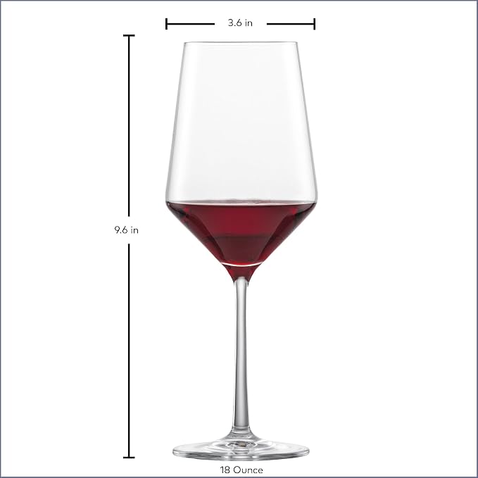 Zwiesel Glas Pure Cabernet Red Wine Glass (Set of 4), Graceful Wine Glasses for Red Wine, Dishwasher-Safe Tritan Crystal Glasses, Made in Germany (19 Ounce) - Image 7