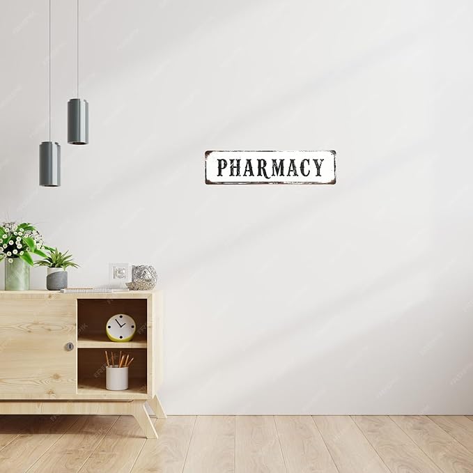 Pharmacy Sign Pharmacy Gifts Medical Decor Vintage Decorations 4×16 Inches Tin Sign For Farmhouse - Image 5