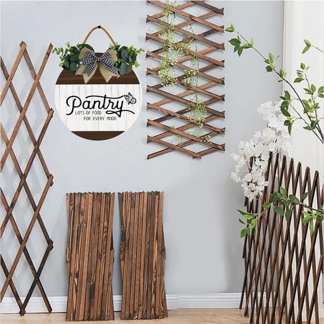 Uptell 11" Farmhouse Pantry Signs Pantry Lots Of Food For Every Mood Wall Door Decor Farmhouse Pantry Wall Decoration,Wood Wall Hanging Plaque Sign for Pantry Room Kitchen Decor 11 Inch - Image 5