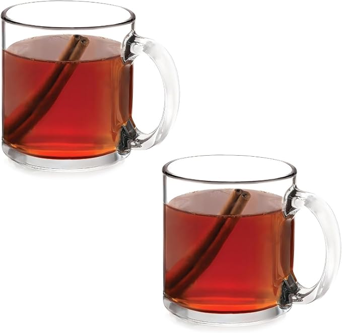 Bexter Pack of 2 Clear Glass Coffee Mugs – 13 oz Heavy-Duty Thick-Walled Cups for Hot Beverages – Durable, Elegant, Heat-Resistant Glassware for Coffee, Tea, Lattes, and More - Image 8