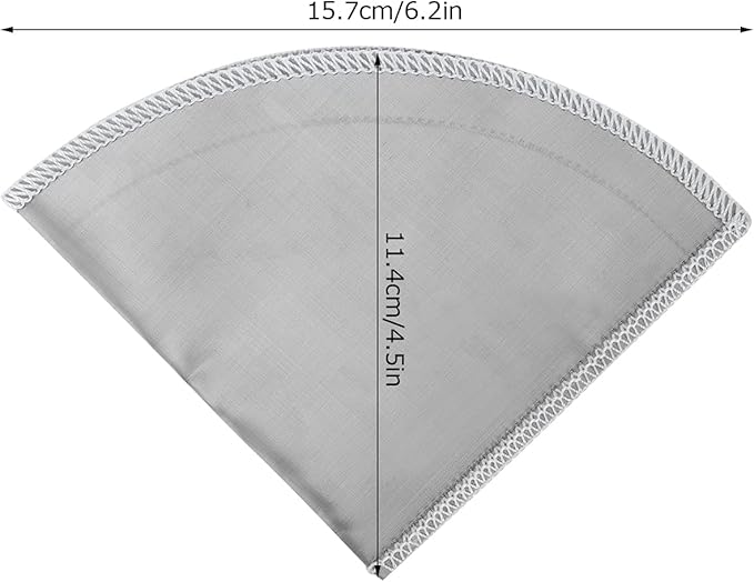 Reusable Pour Over Coffee Filter Stainless Steel Mesh Cone Coffee Filter 1‑2 Cup for Spare or Replacement