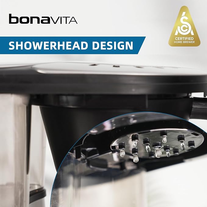 Bonavita 8 Cup Drip Coffee Maker Machine, One-Touch Pour Over, Auto Pause Brewing with Stainless Steel Double Wall Thermal Carafe, SCA Certified, Dishwasher Safe, BV1901TS | Stainless Steel Double Wall Thermal Carafe, SCA, Dishwasher Safe, BV1901TS - Image 3