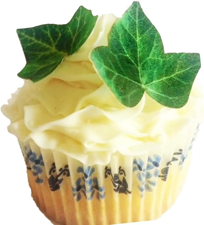 Sugar Robot - Edible Small Ivy Leaves - Small Size - Edible leaves for cake decorating - Premium Crafted - Made in the USA Cake -Set of 24 (Ivy Leaf) by SugarRobotInc