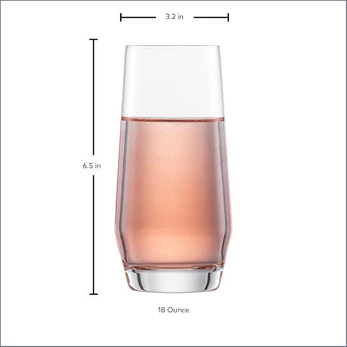 ZWIESEL GLAS Pure Longdrink Glass (Set of 6), Bar Glasses for Long Drinks, Dishwasher-Safe Tritan Crystal Glasses, Made in Germany (18 Ounce) - Image 7