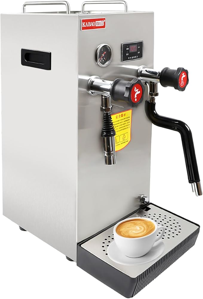 Commercial Milk Frother and Steamer, 8L/270 oz Large Capacity, 110V 2500W Electric Milk Foam Maker Automatic Bubble Water Boiling Machine Stainless Steel Frothing Machine Commercial Milk Steamer