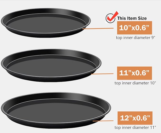 Round Cake Pan, 10 Inch Cake Pan Giant Shollow Baking Pan Round Sheet Cake Tray Pan for Christmas Baking - Image 4