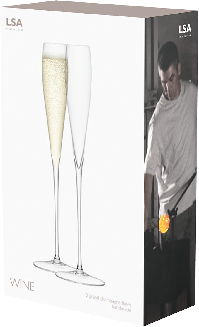 LSA WI17 Wine Grand Champagne Flute 3.5 fl oz/H12.5in Clear x 2 - Image 5