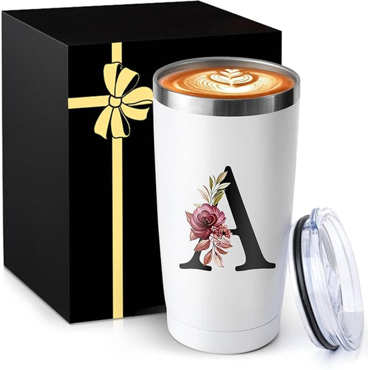 20 Oz Insulated Coffee Cup with Lid Stainless Steel Spill Leak Proof Heavy Large Reusable Thermal Travel Hot Tea Mug Camping Big Water Tumbler Custom Personalized Cool Women Mom Christmas Gift by MNZZ