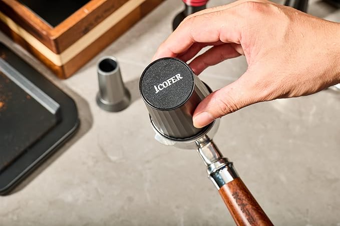 IKAPE 51mm Espresso Puck Screen, Reusable Professional Barista Portafilter Coffee Dosing Cup Set for Espresso Machine 51mm Bottomless Naked Portafilter (Espresso Set)