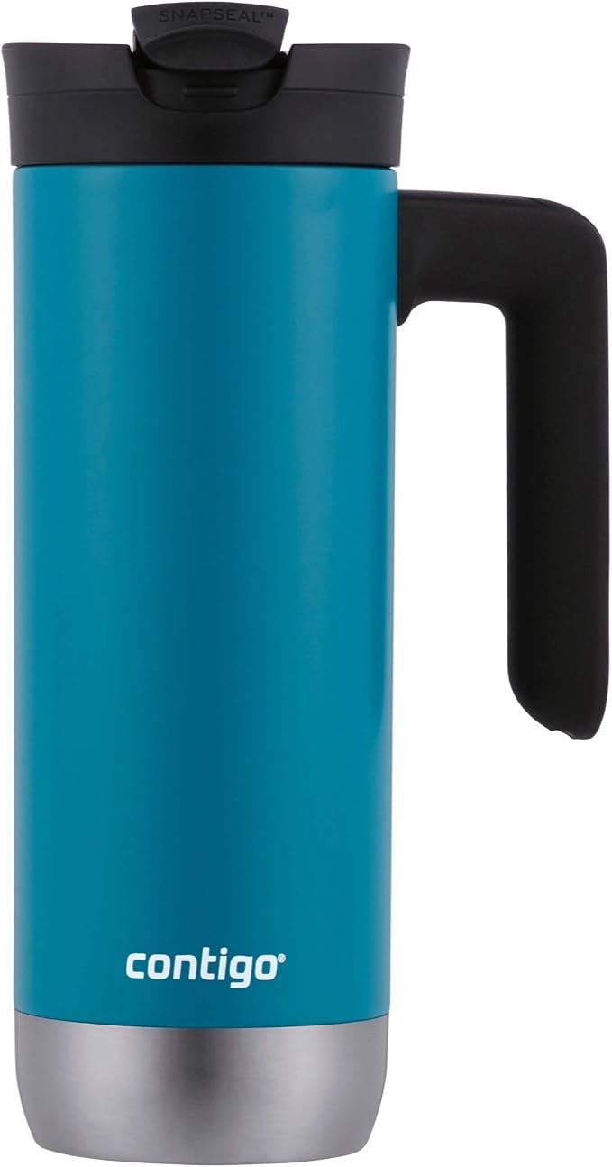 Contigo Superior 2.0 Stainless Steel Travel Mug with Handle Leak-Proof Lid Double-Wall Insulation for Hot & Cold Beverages, 20oz, Juniper, Ideal for Commuting and Travel - Image 2