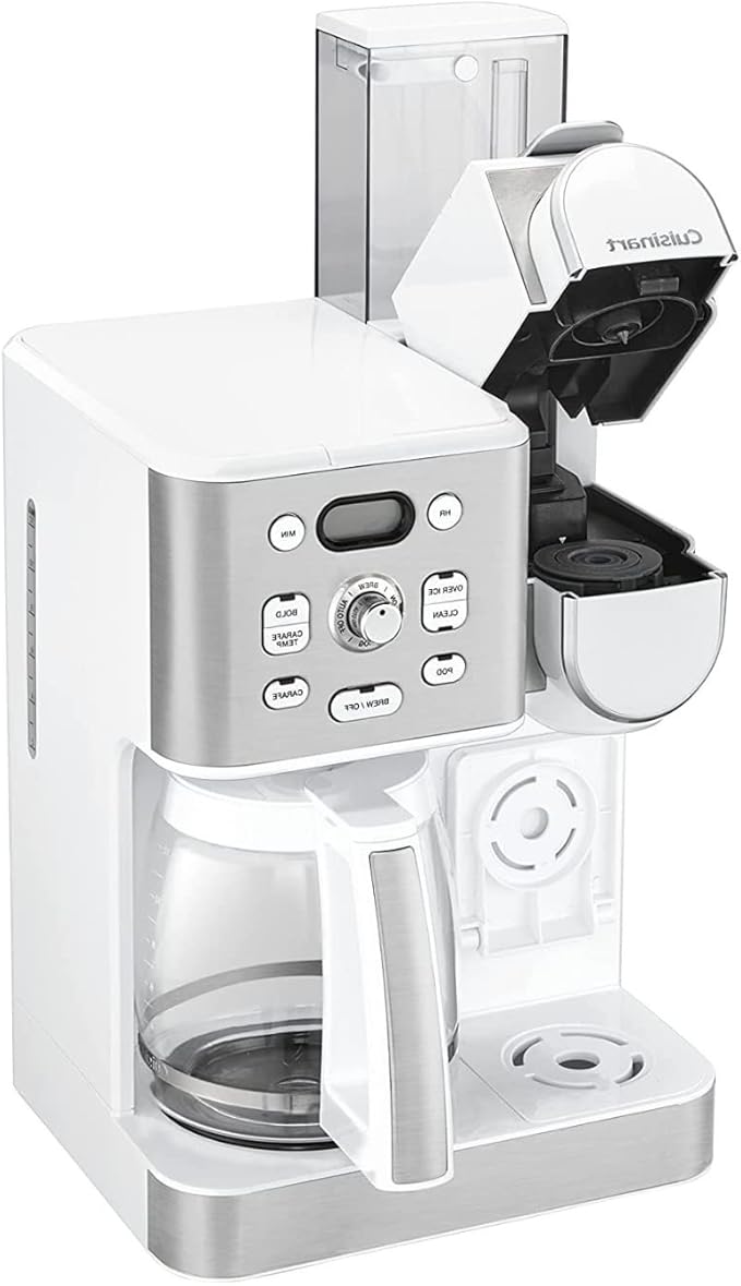 Cuisinart 12-Cup Coffee Maker, Single-Serve Brewer Glass Carafe, Automatic Hot & Iced Coffee Machine, Brew Strength Control and Brew Pause, SS-16W, White - Image 3