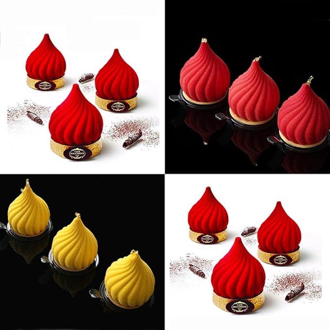 3D Russian Tale Silicone Molds Baking Mousse Cake, French Dessert Mold for Pastry Chocolate Easy Release(6-Cavity)