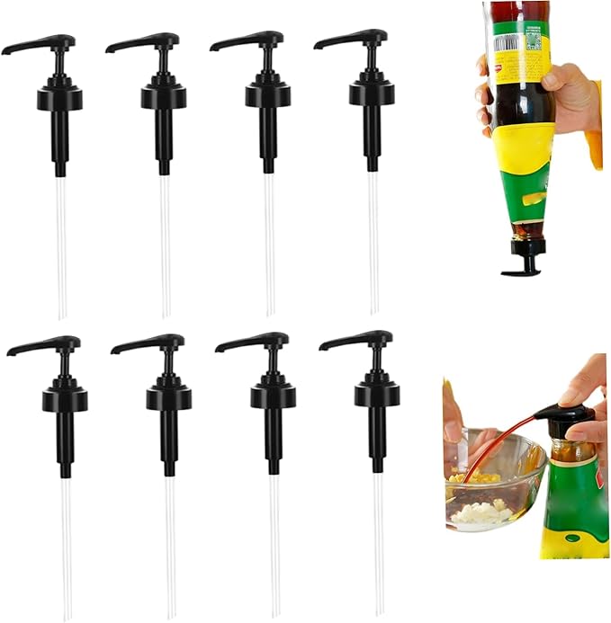 8PCS 12.6 Inch Leakproof Plastic Coffee Syrup Pumps, Bottle Dispenser for Flavored Syrups, Tools & Home Coffee Station.