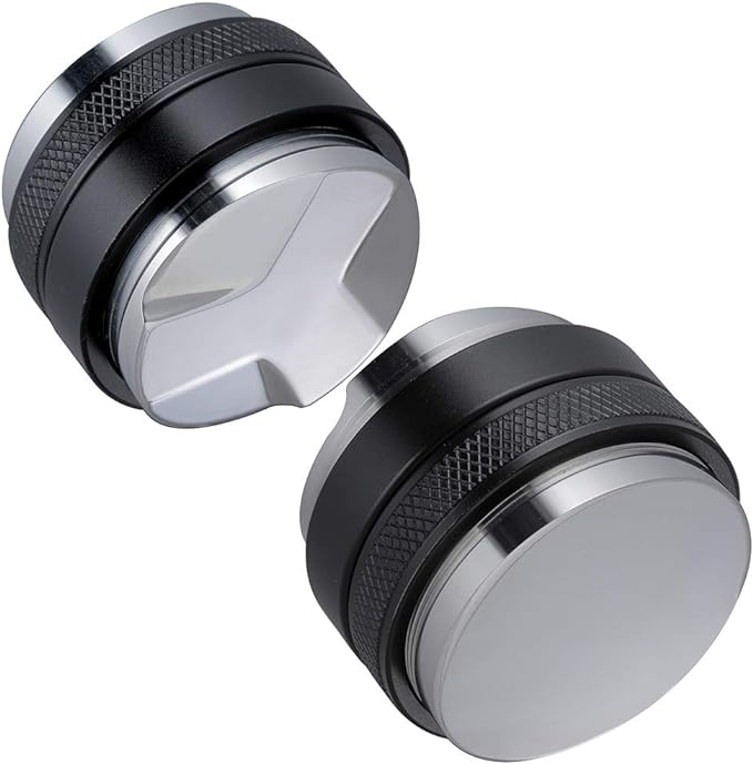 51mm Espresso Tamper and Distributor, MATOW Dual Head Coffee Leveler Compatible with Delonghi 51mm Portafilter, Adjustable Depth-Professional Espresso Hand Tampers