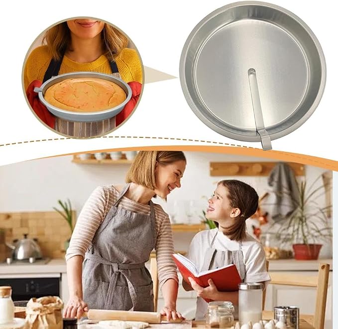 Cake Pan, Quick Release Round Cake Pan with Easy-Open Lever – Non-Stick Stainless Steel Baking Mold for Cheesecake, Chiffon, Birthday Cakes & Pies, Oven-Safe 9-inch for Home Bakers & Beginners - Image 4