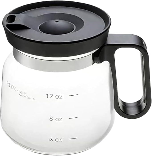 Mini Coffee Pot Mug 16oz Clear Glass Coffee Pot Mug with Handle and Straw-Type Travel Lid for Hot Teas Hot Chocolate