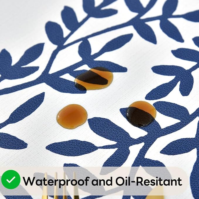 Wipeable Waterproof Tablecloth Vinyl Tablecloths for Rectangle Tables Heavy Duty PVC Tablecloth for Kitchen Dining Table(Rattan, 78'' x 54'') - Image 2