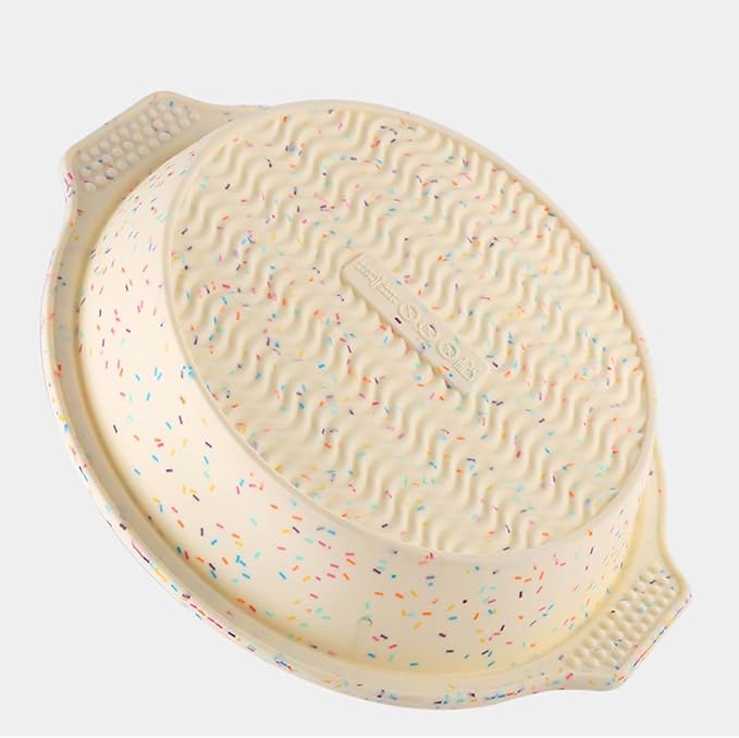 Healeved Silicone Baking Mold round Cake Tray Thickened Non-stick Colorful Dots with Handles Bakeware for Home Kitchen Baking - Image 5