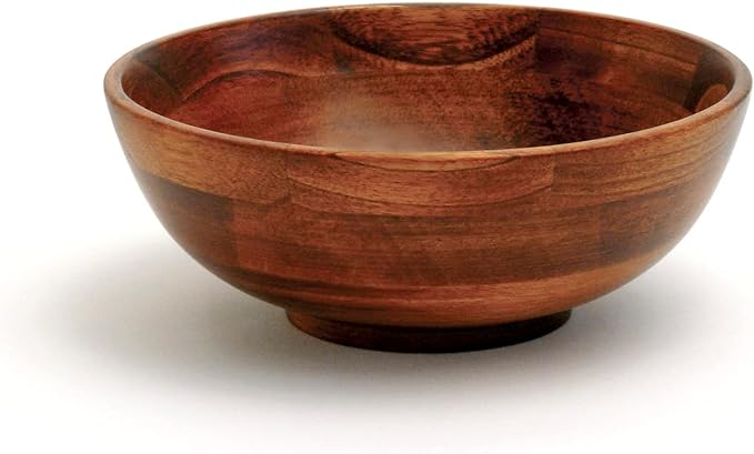 Lipper International Cherry Finished Footed Serving Bowl for Fruits or Salads, Small, 7" Diameter x 2.75" Height, Single Bowl