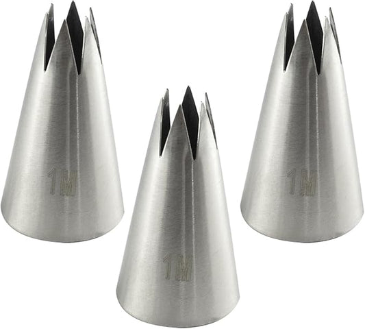 3 PCS 1M Cake Piping Tips, Cake Decorating Tips for Buttercream, Icing, DIY Cupcake Baking