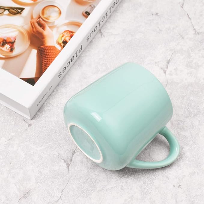 Bosmarlin Large Glossy Ceramic Coffee Mug, Tea Cup for Office and Home, 18 oz, Suitable for Dishwasher and Microwave(Mint Green, 1) - Image 6