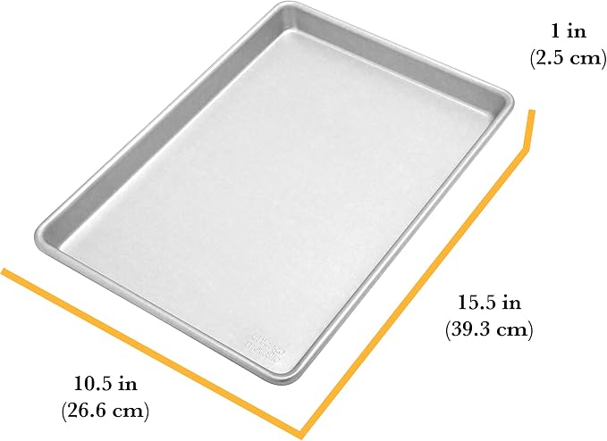 Chicago Metallic Commercial II Traditional Uncoated True Jelly Roll Pan, Make jelly rolls, cookies, pizza, one-pan meals, and more, 15-Inch by 10-Inch - Image 2