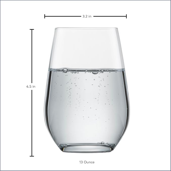 Schott Zwiesel Forté All Purpose Glass 13 Ounce (Set of 6), Drinking Glasses for Water, Dishwasher-Safe Tritan Crystal Glasses, Made in Germany - Image 6
