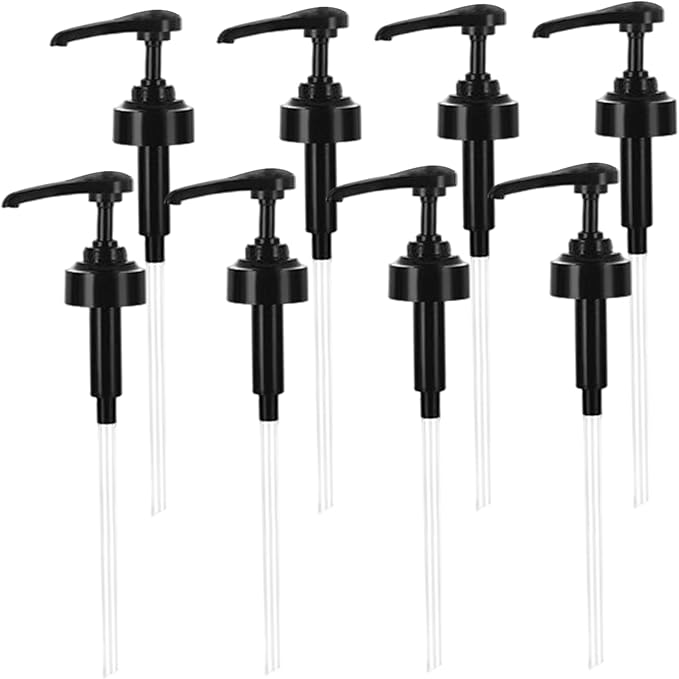 8PCS 12.6 Inch Leakproof Plastic Coffee Syrup Pumps, Bottle Dispenser for Flavored Syrups, Tools & Home Coffee Station.