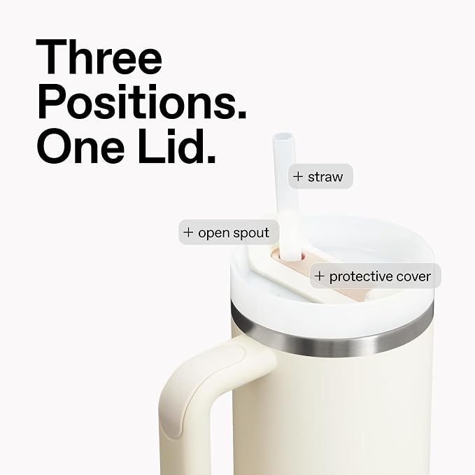 STANLEY Quencher H2.0 Flow State Tumbler, 30 oz, Lilac | Handle and Straw | 3-Position Lid | Cup Holder Compatible for Travel | Insulated Stainless Steel Cup | BPA-Free - Image 9