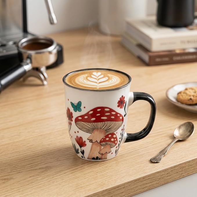 Mushroom Coffee Mug - Heat Changing Tea Mugs for Women Men, 16oz Ceramic Color Changing Cup, Gifts for Mothers Day Christmas - Image 4