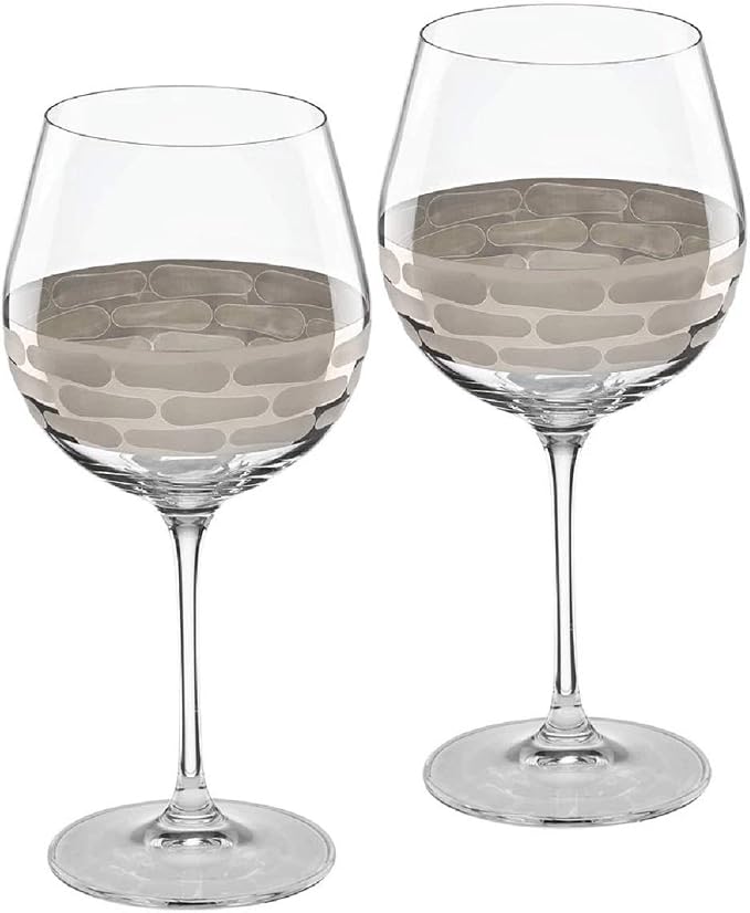 Michael Wainwright Truro Platinum Red Wine Glasses Set of 2, 8.5-Inch by Michael+Wainwright