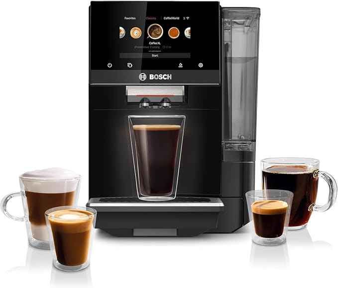 Bosch 800 Series Fully Automatic Coffee, Espresso Machine - Black | Double Cup, Touchscreen, Large Bean Capacity, 35 Drinks, Cold Brew, Save up to 10 Profiles, Integrated Grinder, Milk Frother by Unknown