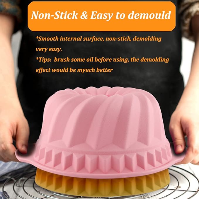 Nonstick Silicone Bakeware Set, 7pcs Baking Cake Pan, Economical BPA Free Heat Resistant Bakeware Suppliers Tools Kit with Silicone Brush for DIY Loaf Bread Cheesecake Pizza Cupcake Muffin