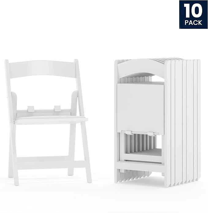 Flash Furniture Hercules Series Kids Padded Folding Chairs for Children, Children's Event Seats with 264-lb. Static Weight Capacity, Set of 10, White - Image 5