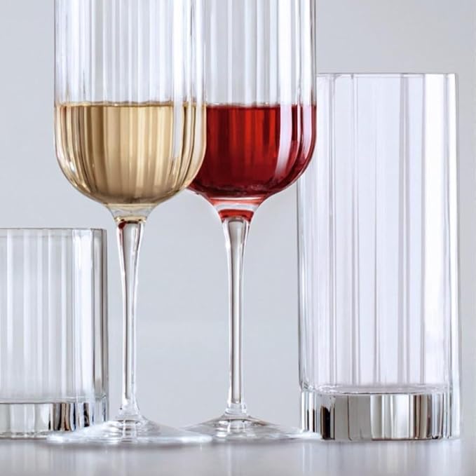 Luigi Bormioli Bach Ribbed Highball Glasses, Made in Italy (Set of 4) - 16.5 Oz Bar Glasses with Heavy Base - Laser Cut Rims Durable Non-Leaded Crystal Drinkware - Dishwasher Safe (Pack of 6) - Image 4