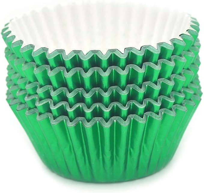 Standard Green Foil Cupcake Liners Muffin Baking Cups for Party and More, 100-Count - Image 5