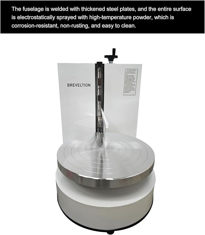 Electric Cake Decorating Machine Cream Coating Spreading Smooth Machine Surface Scraper for 4-12inch Cakes Adjustable Rotating Speed White