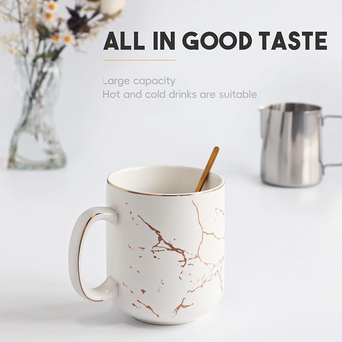 harebe 22 OZ Ceramic Extra Large White Coffee Mug with Handle,Oversized Hot Tall Latte Mugs,Dishwasher Safe Big Capacity Giant Mug for Men Women - Image 5