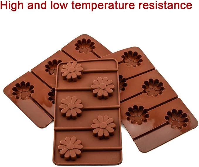3PCS Sunflower Shape Mold 5 Holes Chocolate Cake Candy Ice Cream Tool - Image 4