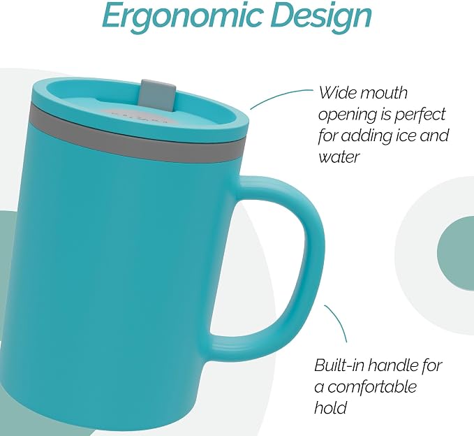 Copco Iconic Desk Mug 16 Oz - Aqua & Mint, Set of 2 - Image 5
