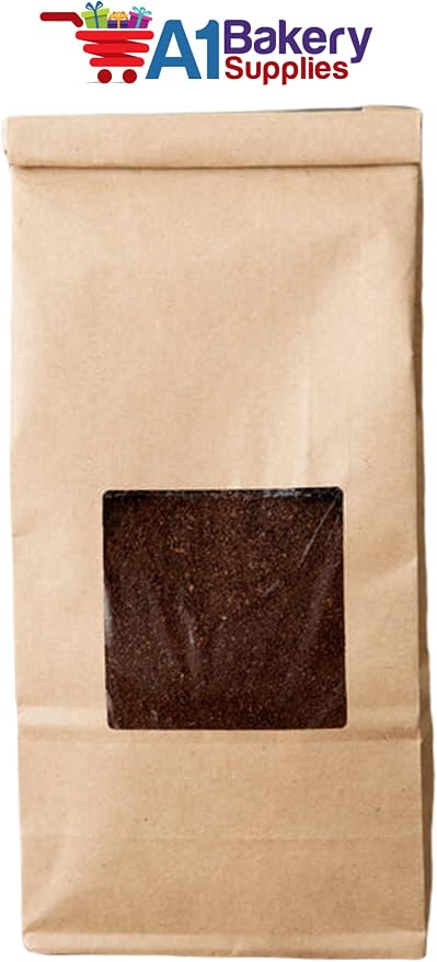 Kraft 1/2 Lb. Tin Tie Bakery Bag w/Square Window - 50 Pack by Premium Tin Ties - Image 8